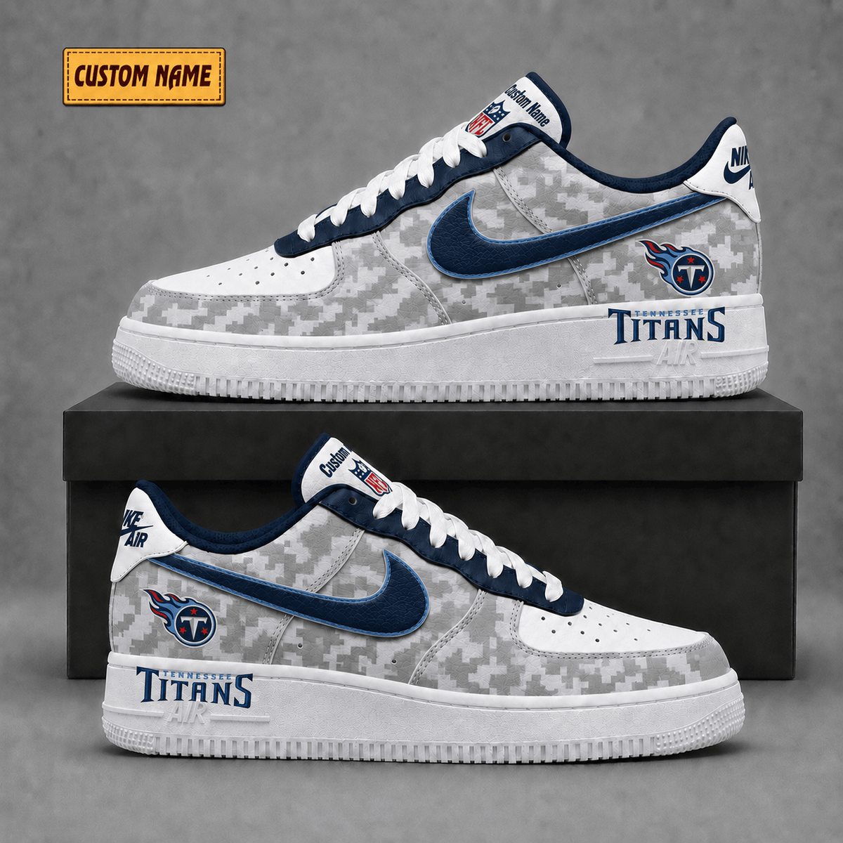 Tennessee Titans | Premium NFL Fear The Team AF1 Sneakers - VA36233