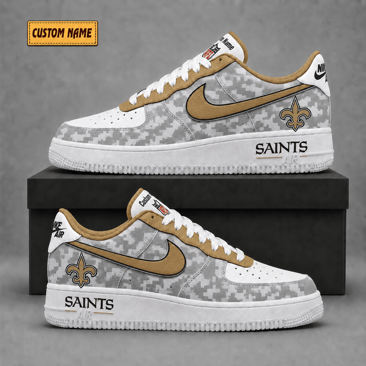 New Orleans Saints | Premium NFL Fear The Team AF1 Sneakers - VA36249