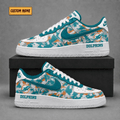 Miami Dolphins | Premium NFL Fear The Team AF1 Sneakers - VA38818