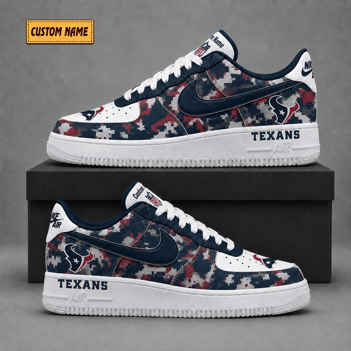 Houston Texans | Premium NFL Fear The Team AF1 Sneakers - VA38824