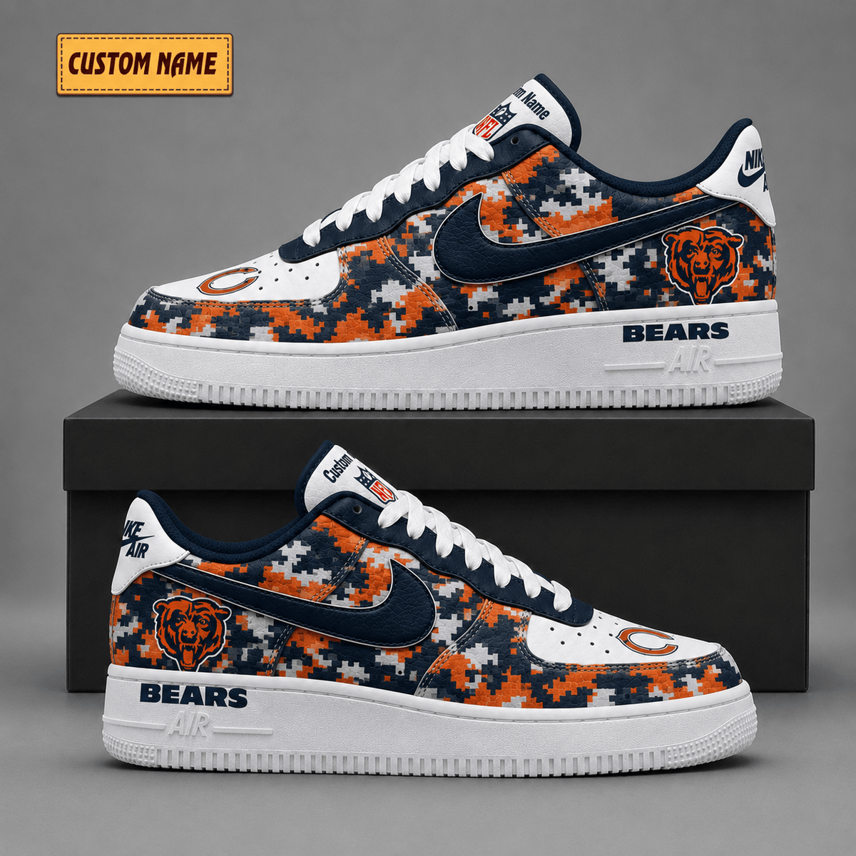 Chicago Bears | Premium NFL Fear The Team AF1 Sneakers - VA38828