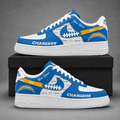 Los Angeles Chargers | Premium NFL Fear The Team AF1 Sneakers Personalized - VA37429
