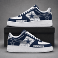 Dallas Cowboys | Premium NFL Fear The Team AF1 Sneakers Personalized - VA37445
