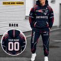 Personalized New England Patriots Combo Hoodie And Sweatpants Gift For Fan VA1015