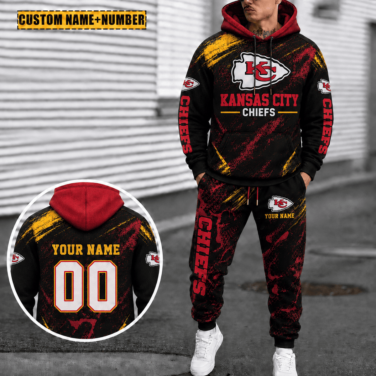 Kansas City Chiefs Personalized Combo Hoodie And Sweatpants Gift For Fan VA1051