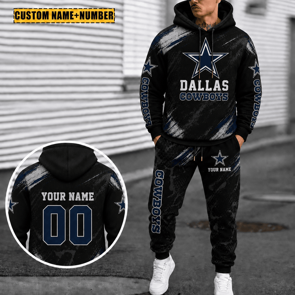 Dallas Cowboys Personalized Combo Hoodie And Sweatpants Gift For Fan VA1065