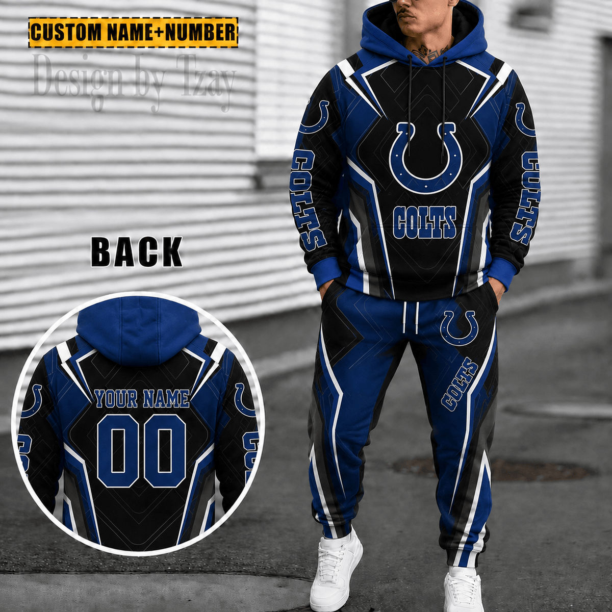 Indianapolis Colts Personalized Combo Hoodie And Sweatpants Gift For Fan VA1083