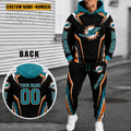 Miami Dolphins Personalized Combo Hoodie And Sweatpants Gift For Fan VA1087