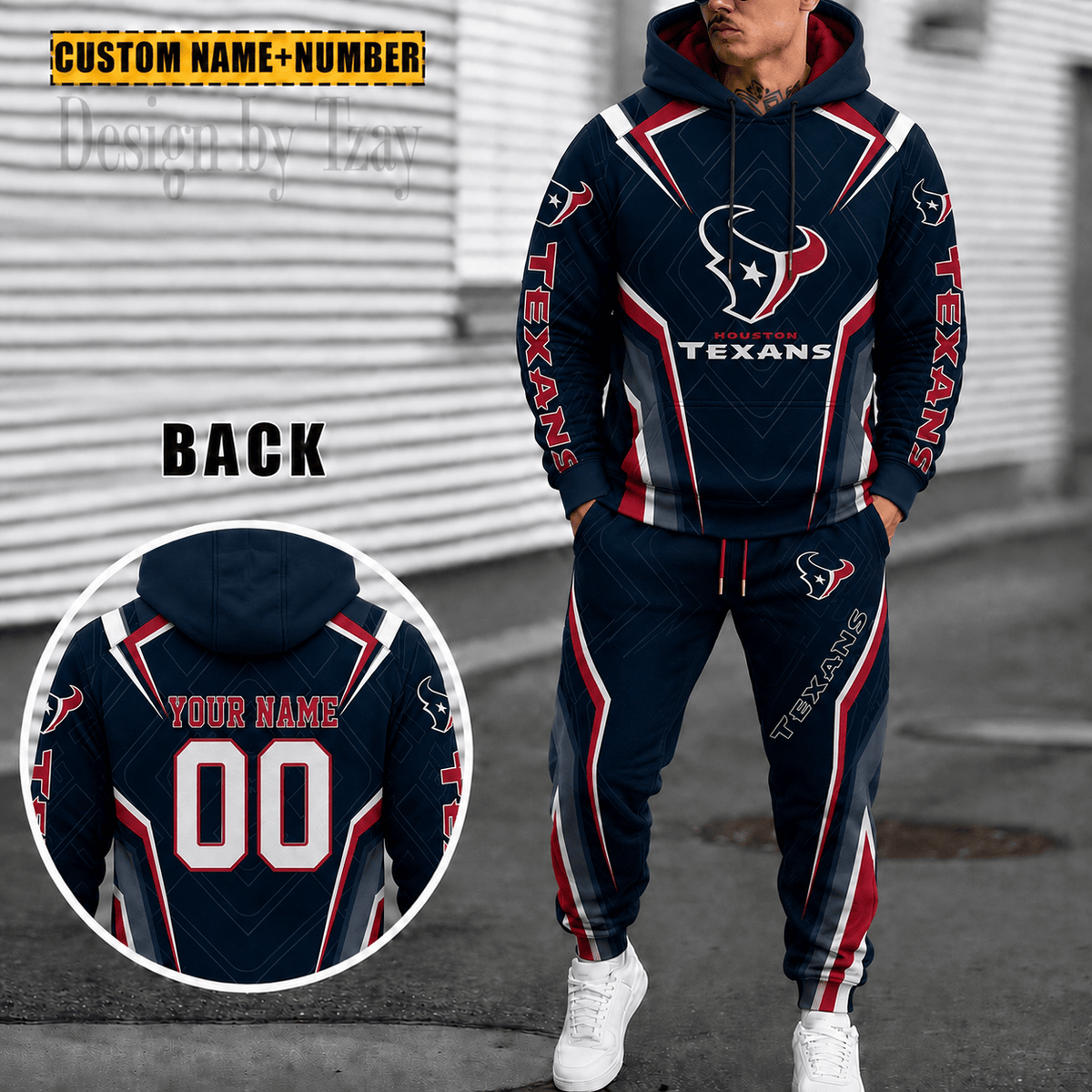 Houston Texans Personalized Combo Hoodie And Sweatpants Gift For Fan VA1093