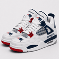 New England Patriots Personalized AJ4 Sneaker VA331
