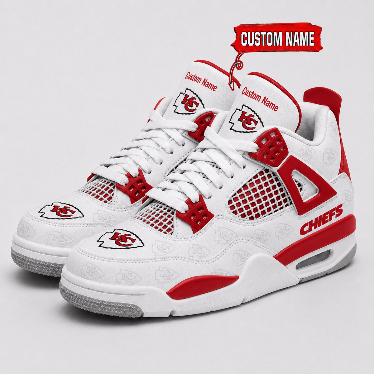 Kansas City Chiefs Personalized AJ4 Sneaker VA336