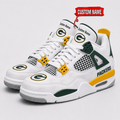 Green Bay Packers Personalized AJ4 Sneaker VA342
