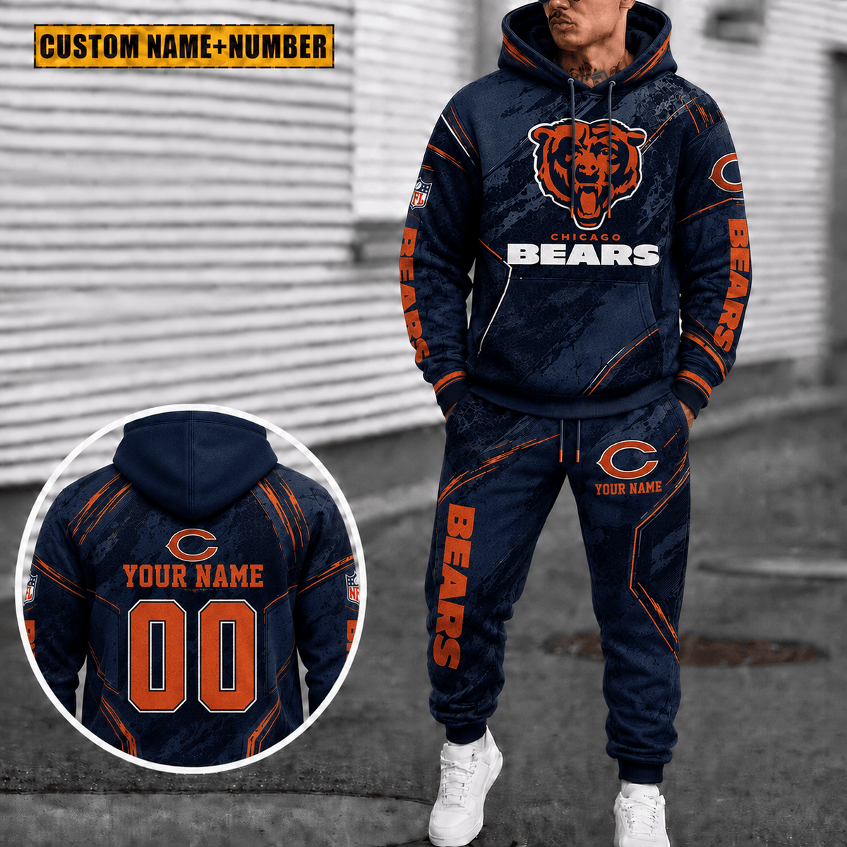 Chicago Bears Personalized Combo Hoodie And Sweatpants Gift For Fan VAN40018
