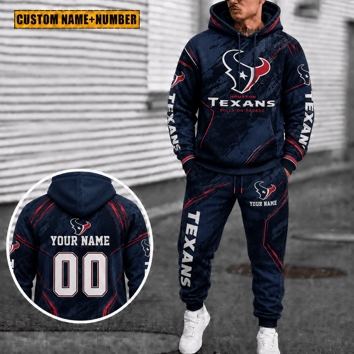 Houston Texans Personalized Combo Hoodie And Sweatpants Gift For Fan VAN40031