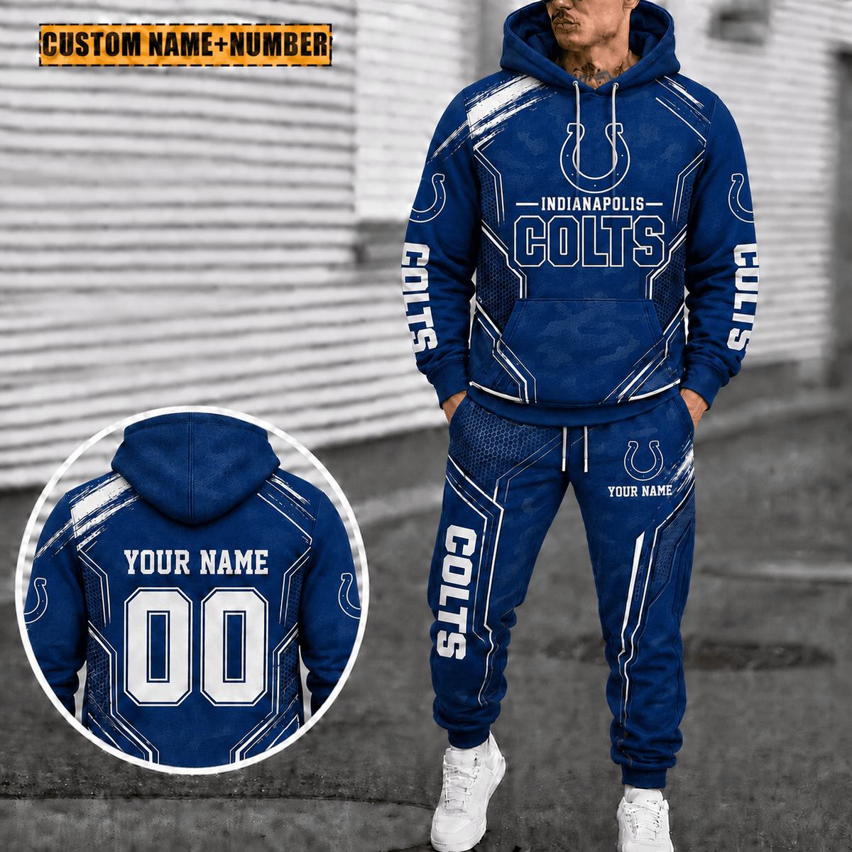 Indianapolis Colts Personalized Combo Hoodie And Sweatpants Gift For Fan VAN5002