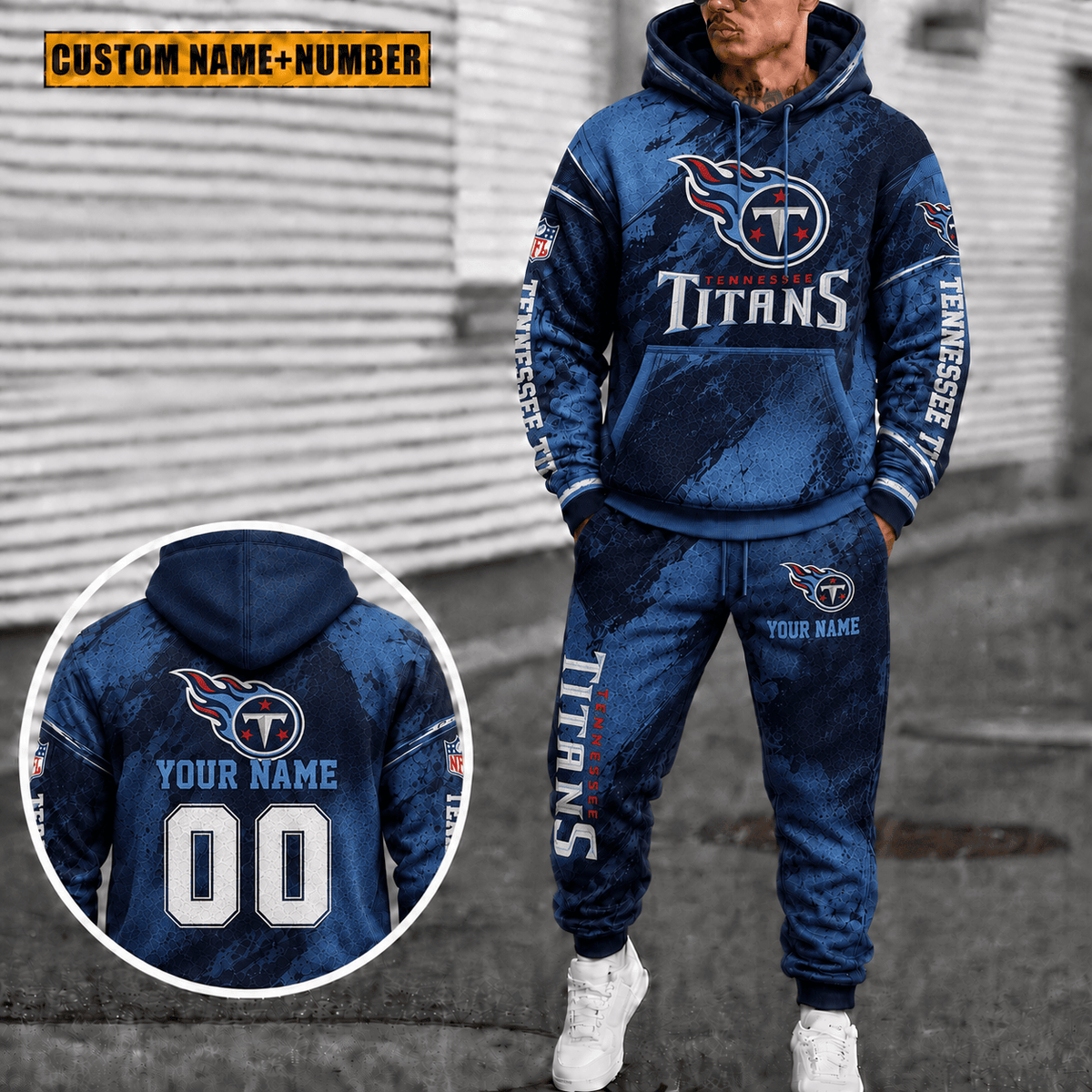 Tennessee Titans Personalized Combo Hoodie And Sweatpants Gift For Fan VAN6133