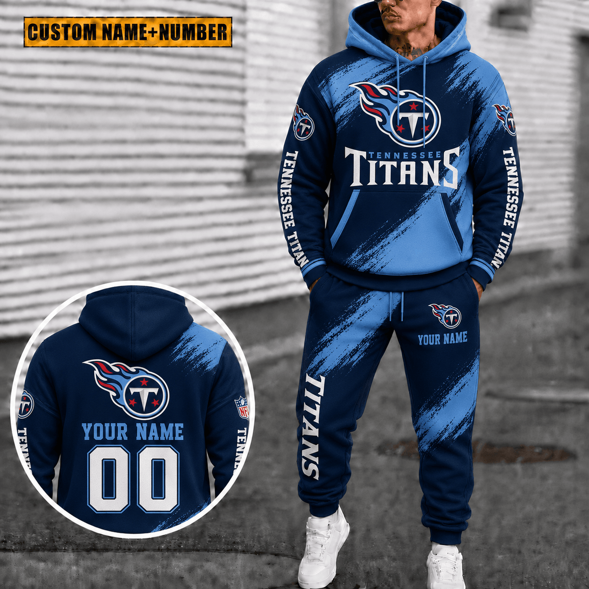 Tennessee Titans Personalized Combo Hoodie And Sweatpants Gift For Fan VAN61332