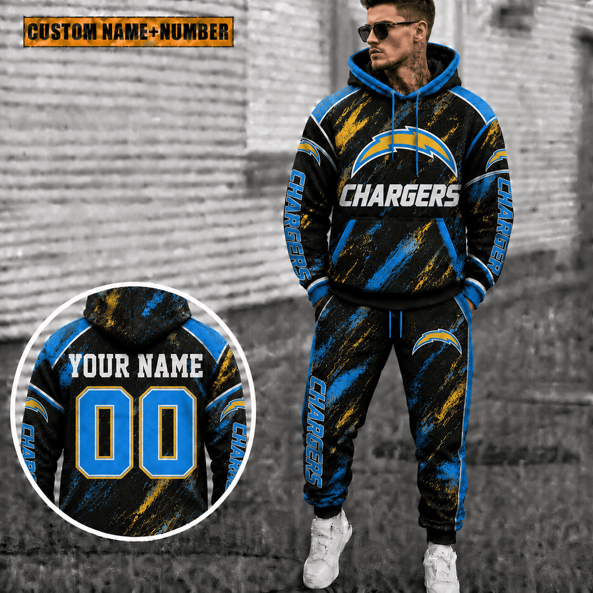 Los Angeles Chargers Personalized Combo Hoodie And Sweatpants Gift For Fan VAN8227