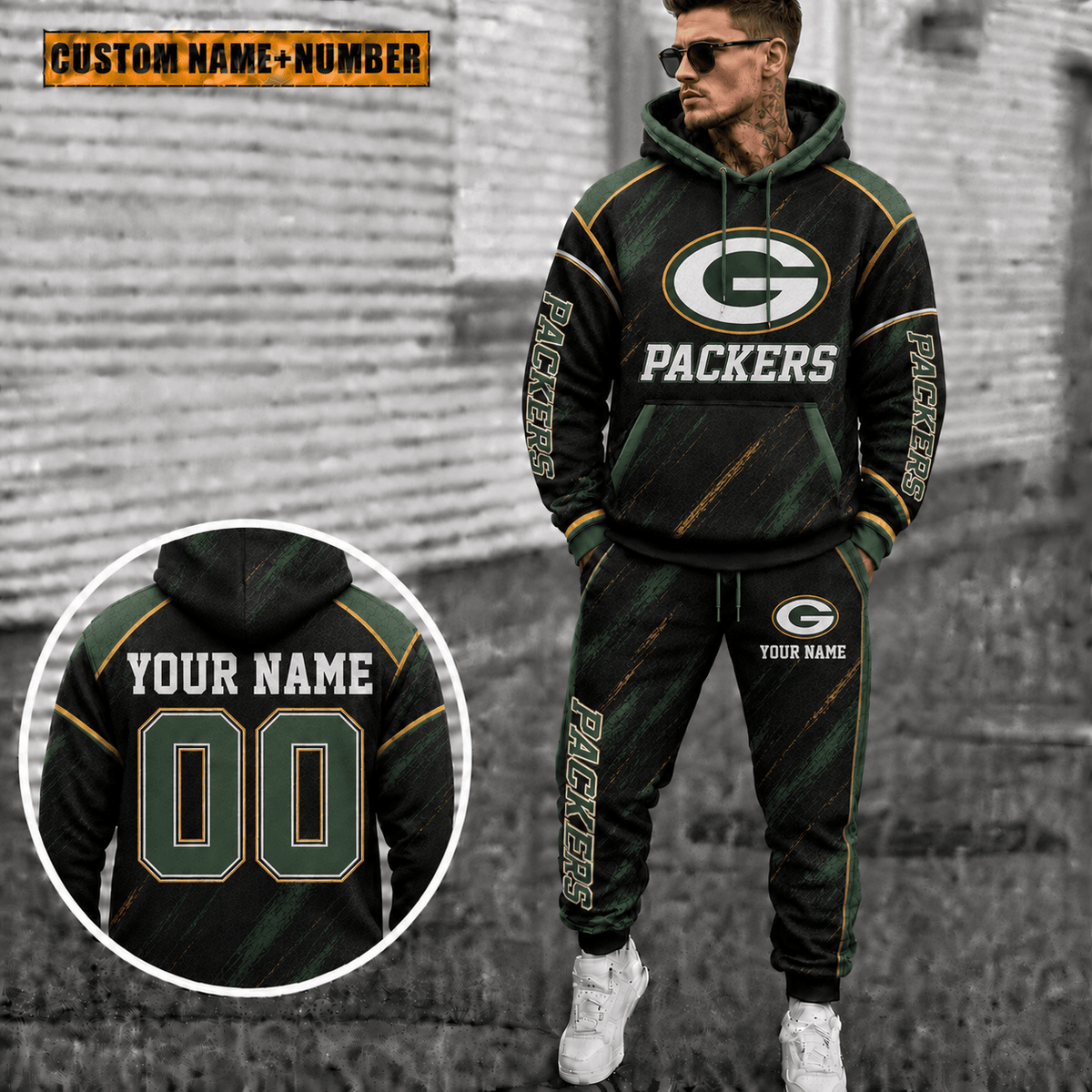 Green Bay Packers Personalized Combo Hoodie And Sweatpants Gift For Fan VAN8229