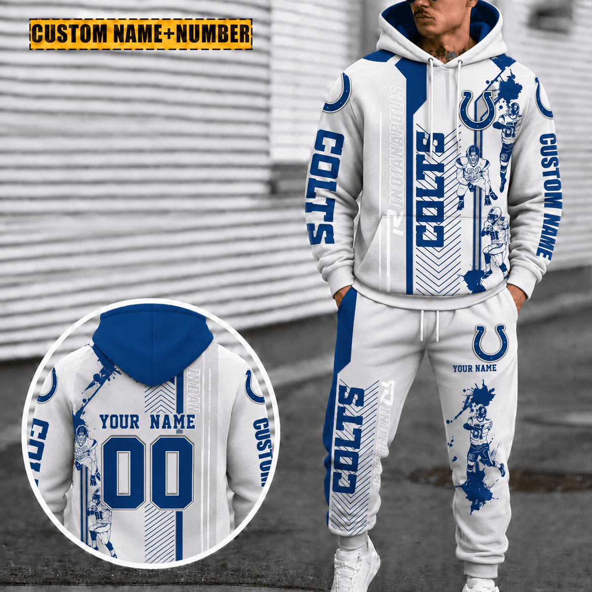 Indianapolis Colts Personalized Combo Hoodie And Sweatpants Gift For Fan VAN91101