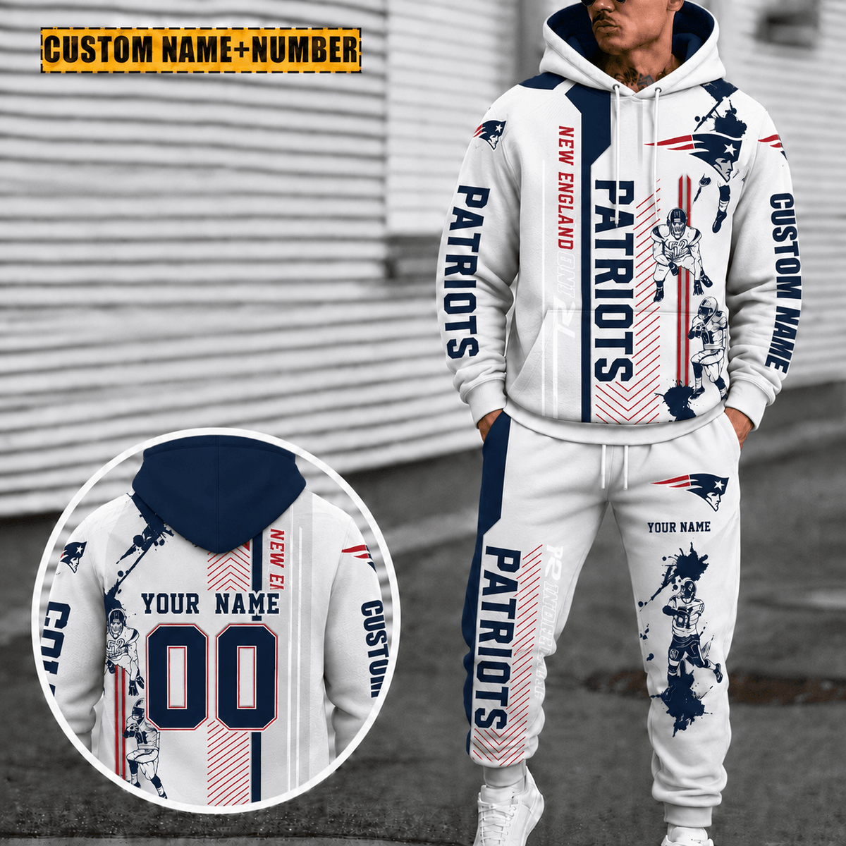 New England Patriots Personalized Combo Hoodie And Sweatpants Gift For Fan VAN91103