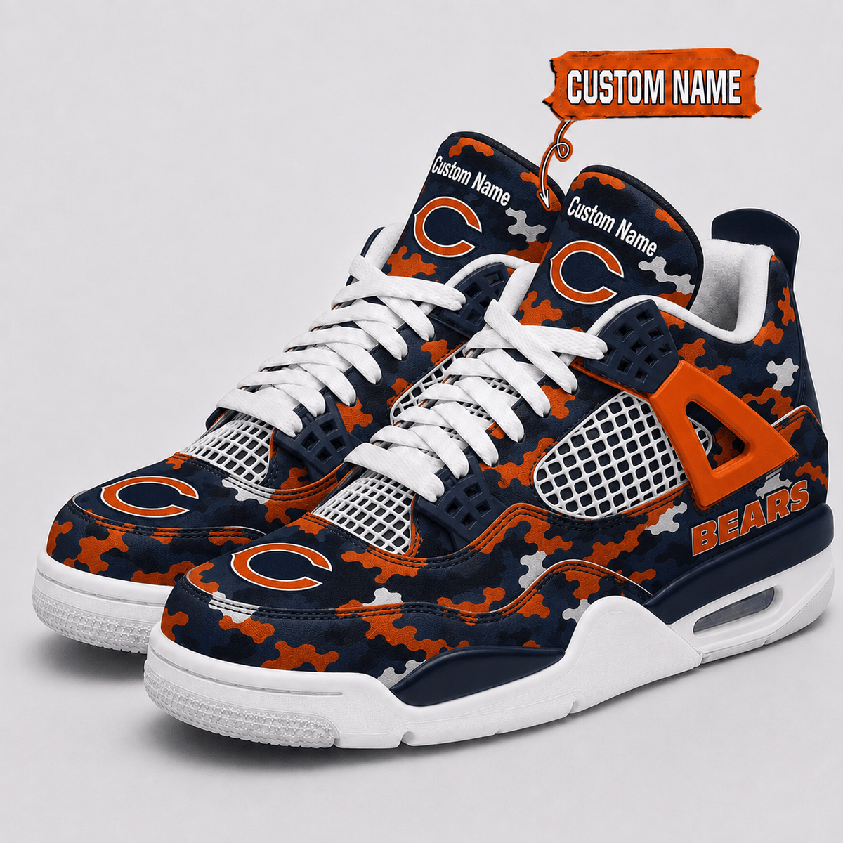 Chicago Bears Personalized AJ4 Sneaker VAN12115