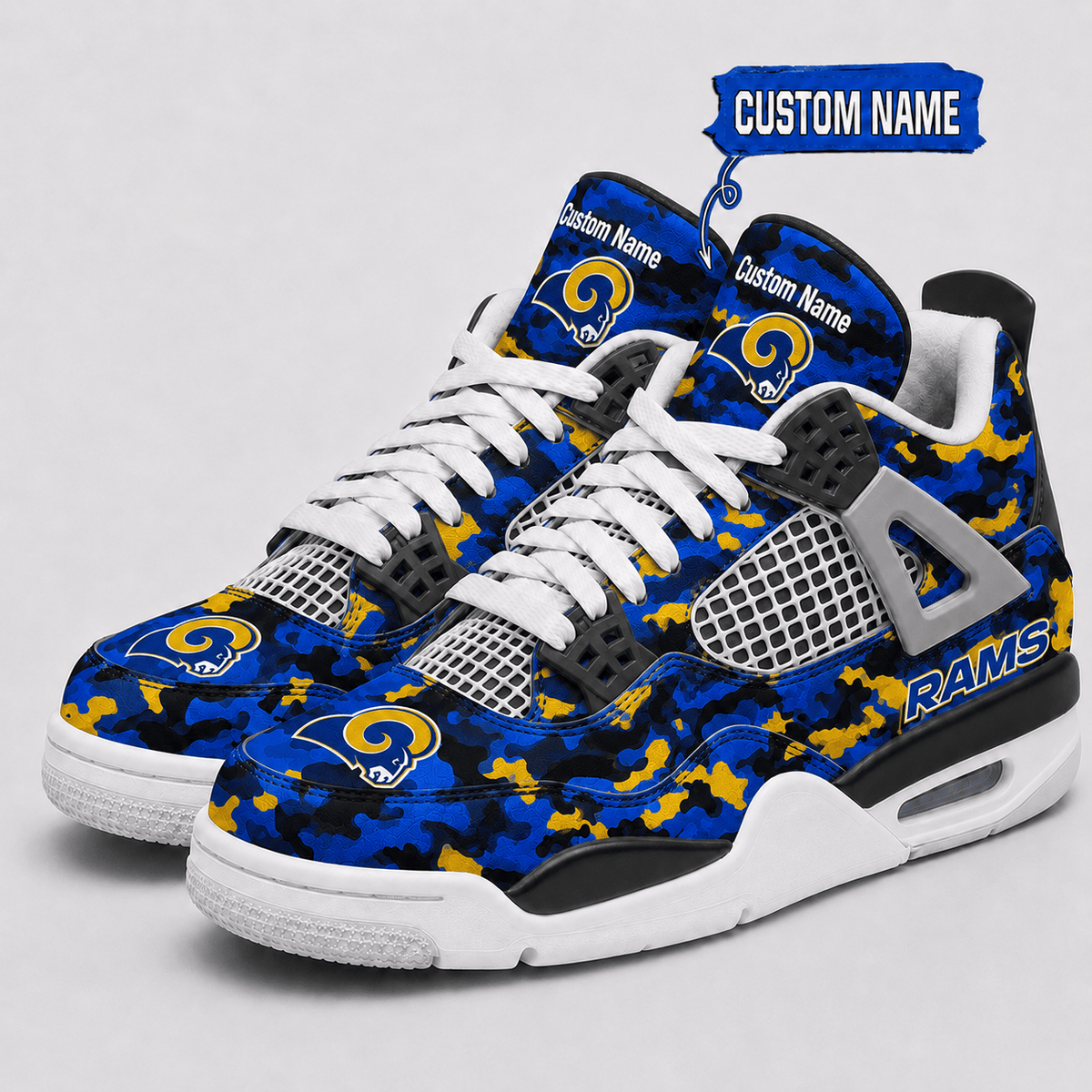 Los Angeles Rams Personalized AJ4 Sneaker VAN12122