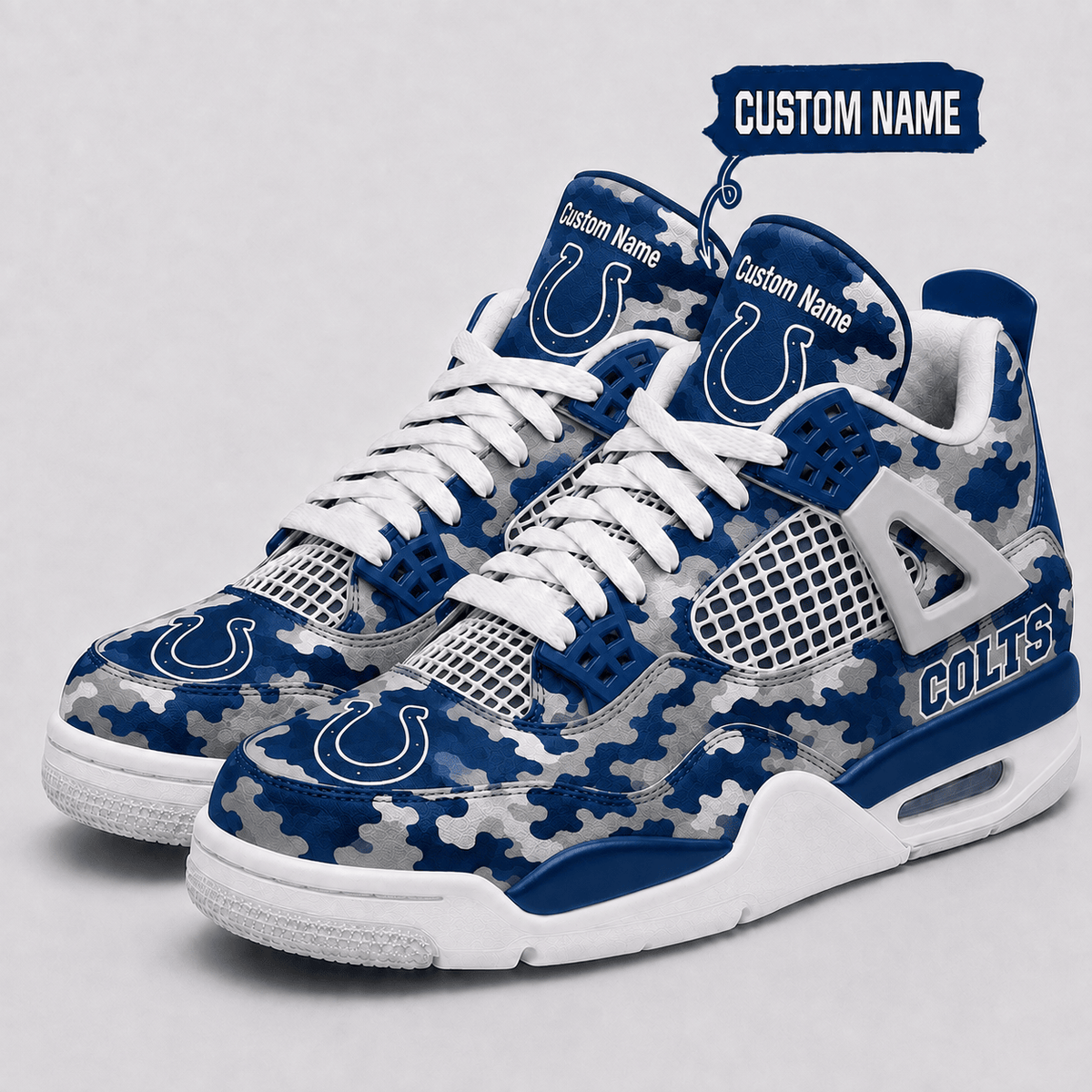 Indianapolis Colts Personalized AJ4 Sneaker VAN12130