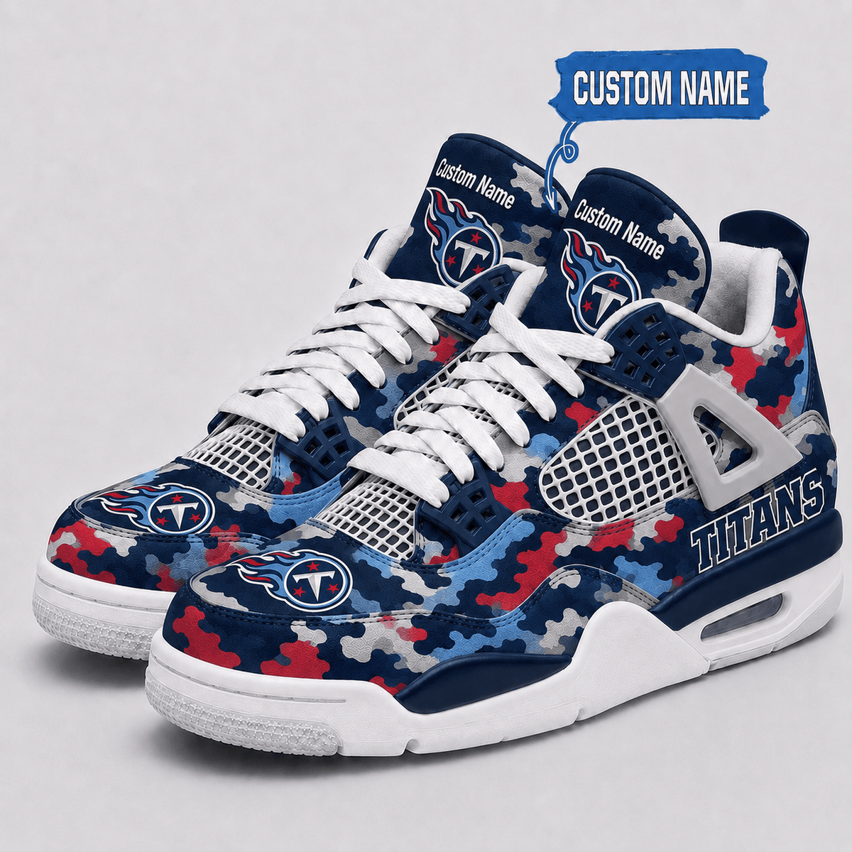 Tennessee Titans Personalized AJ4 Sneaker VAN12132