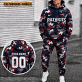 New England Patriots Personalized Combo Hoodie And Sweatpants Gift For Fan VAN4054