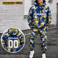 Los Angeles Rams Personalized Combo Hoodie And Sweatpants Gift For Fan VAN4072
