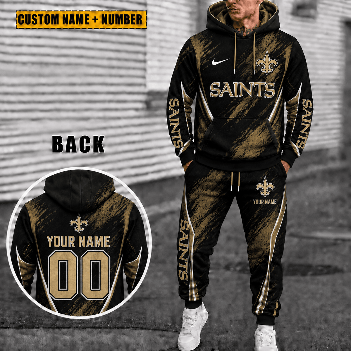 New Orleans Saints Personalized Combo Hoodie And Sweatpants Gift For Fan VAN6640
