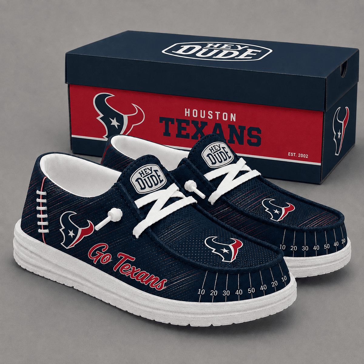 Houston Texans | Premium NFL Football Field Fan Loafer Shoes - VA33104