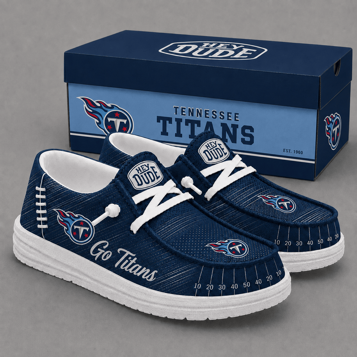 Tennessee Titans | Premium NFL Football Field Fan Loafer Shoes - VA33112