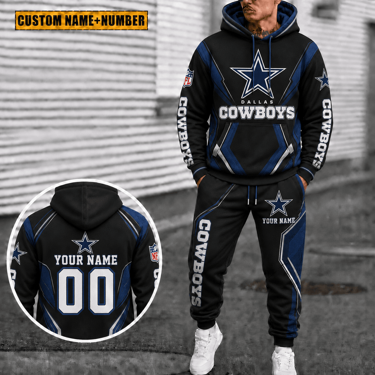 Dallas Cowboys Personalized Combo Hoodie And Sweatpants Gift For Fan VAN44119