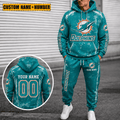 Miami Dolphins Personalized Combo Hoodie And Sweatpants Gift For Fan VAN77157