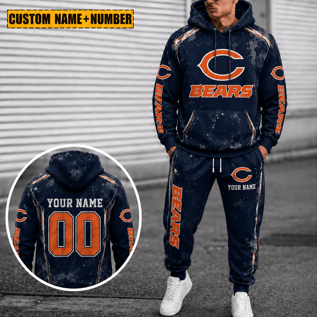 Chicago Bears Personalized Combo Hoodie And Sweatpants Gift For Fan VAN77167