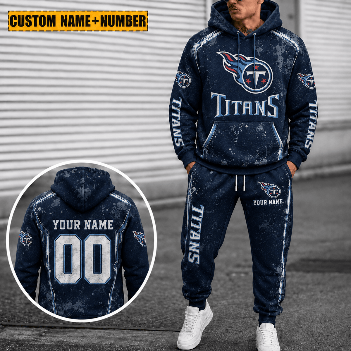 Tennessee Titans Personalized Combo Hoodie And Sweatpants Gift For Fan VAN77182