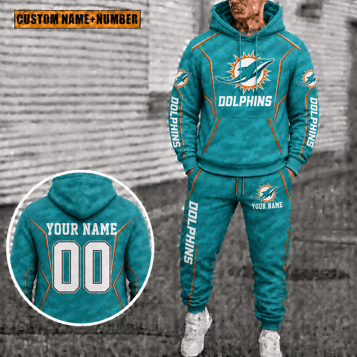 Miami Dolphins Personalized Combo Hoodie And Sweatpants Gift For Fan VAN88187