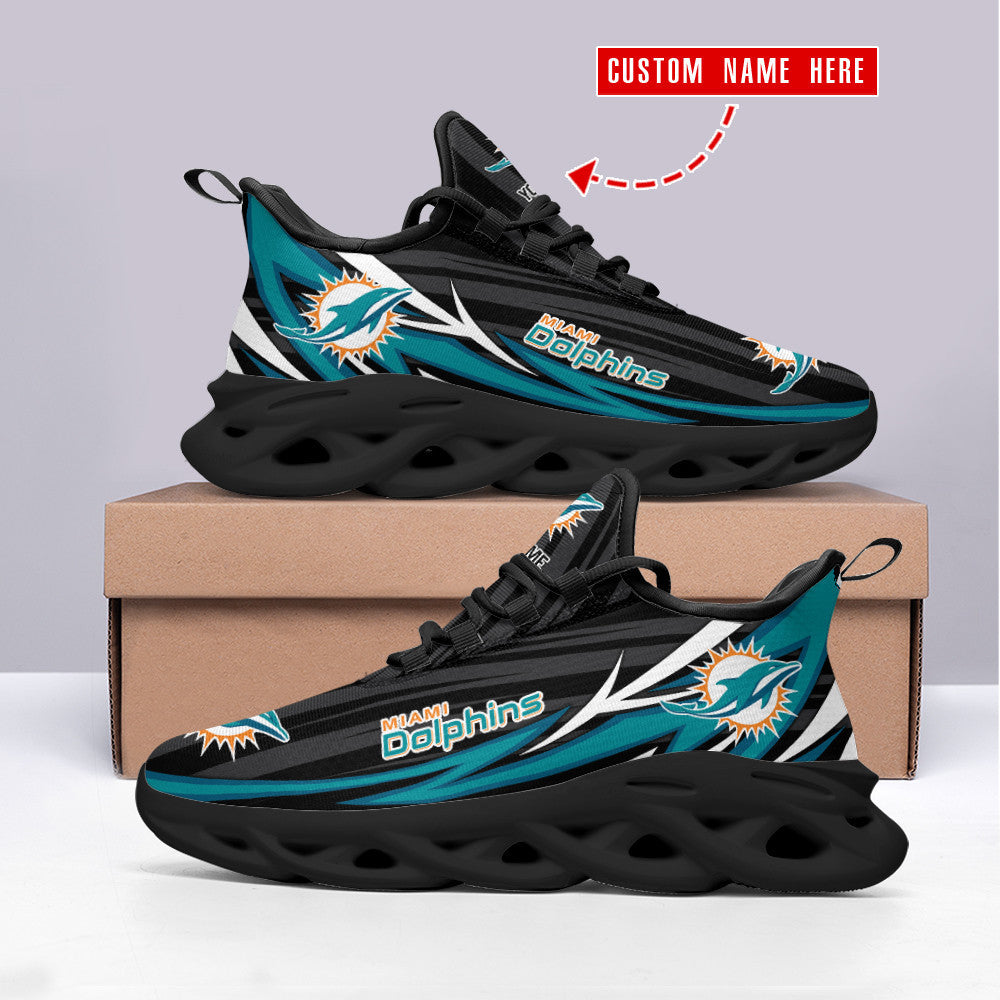 Miami Dolphins Personalized Yezy Running Sneakers SPD436