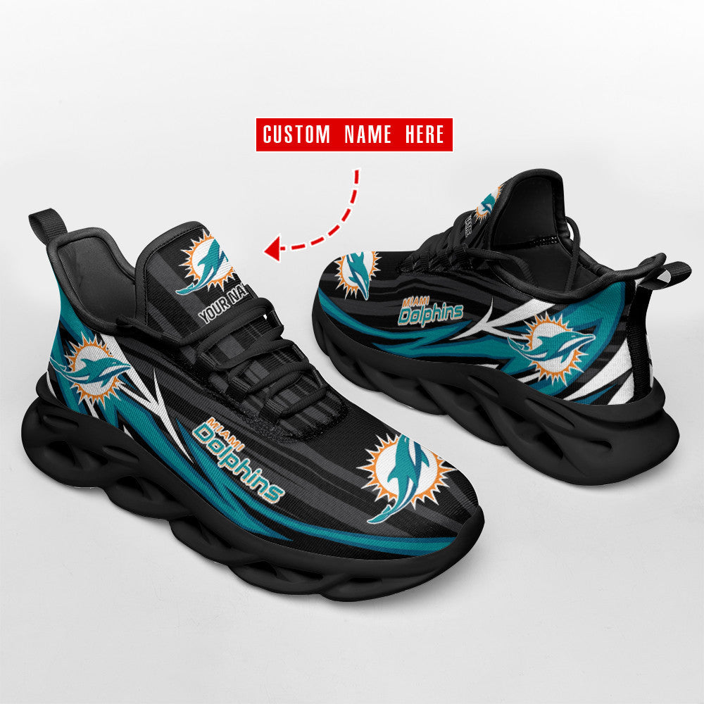 Miami Dolphins Personalized Yezy Running Sneakers SPD436
