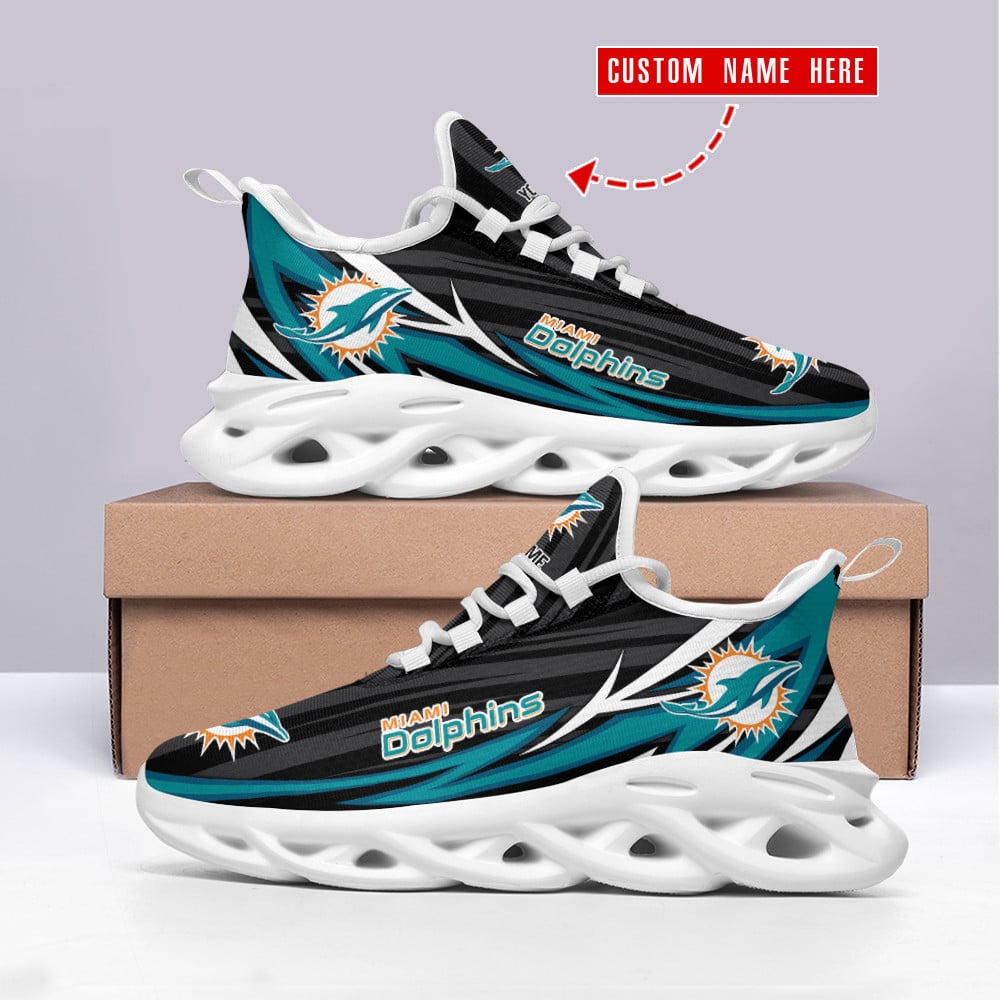 Miami Dolphins Personalized Yezy Running Sneakers SPD436