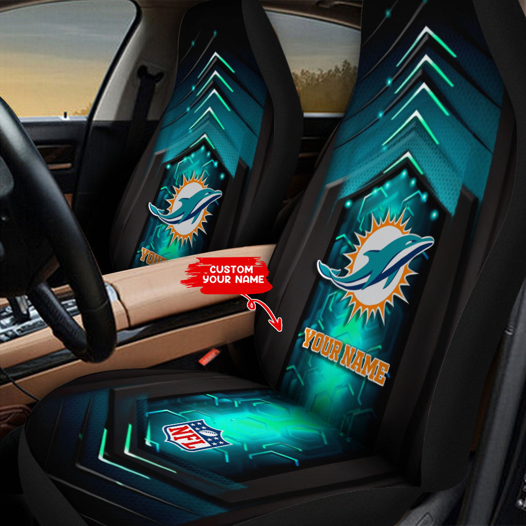 Miami Dolphins Personalized Car Seat Covers BG594