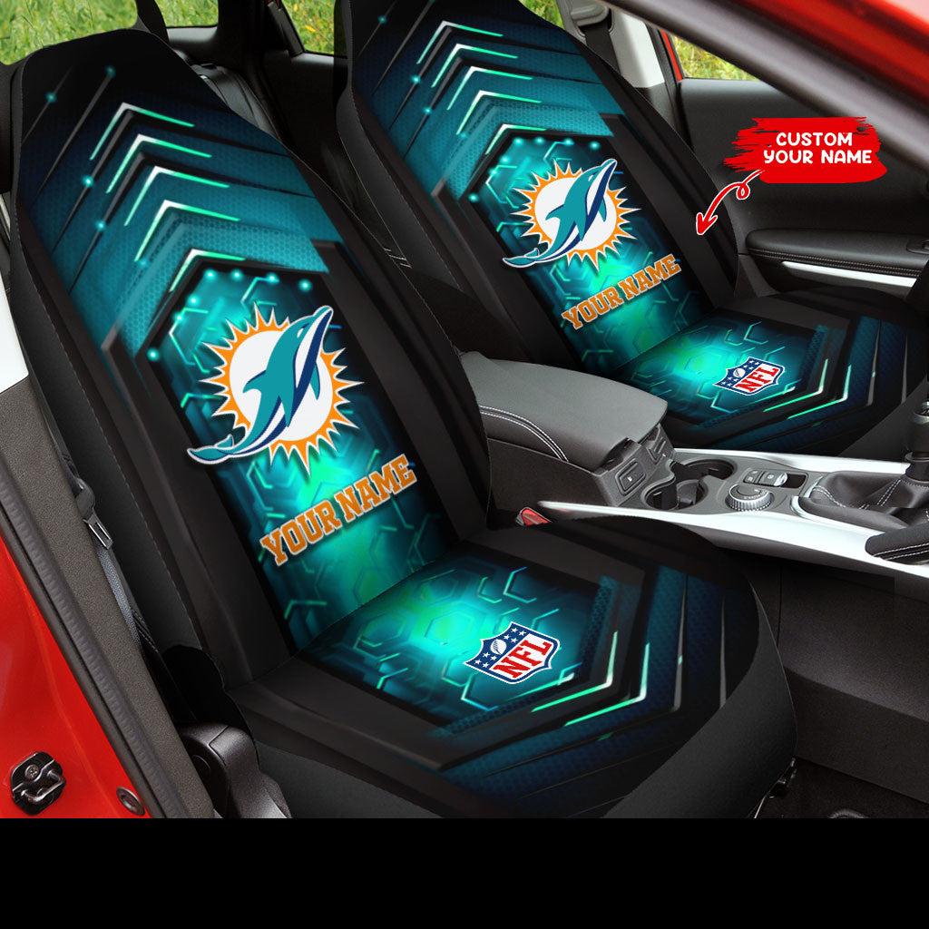 Miami Dolphins Personalized Car Seat Covers BG594