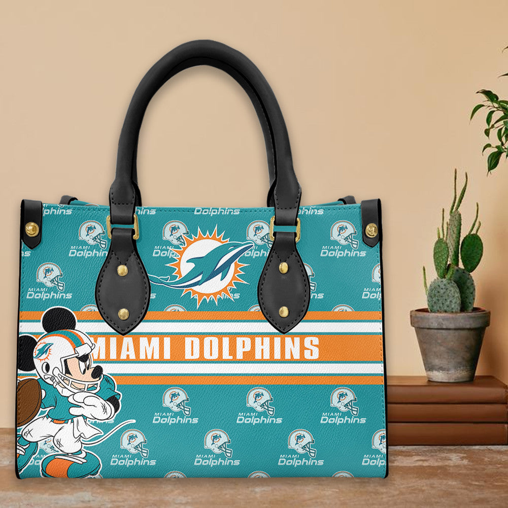 Miami Dolphins Leather Hand Bag BB262