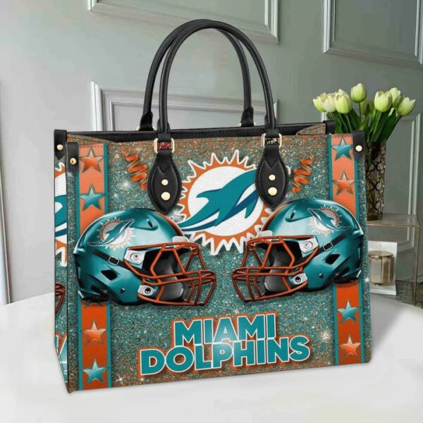Miami Dolphins Leather Hand Bag BB245
