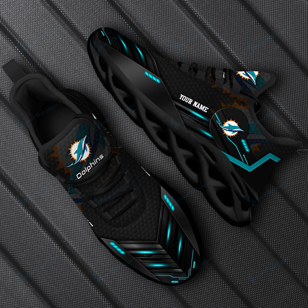 Miami Dolphins Personalized Yezy Running Sneakers SPD244