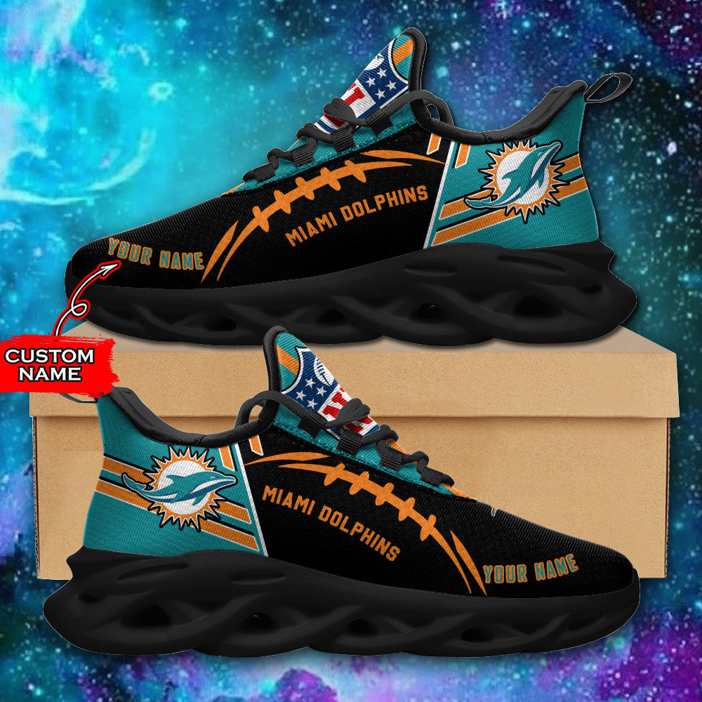 Miami Dolphins Personalized Yezy Running Sneakers SPD738