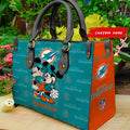 Miami Dolphins Personalized Leather Hand Bag BB99