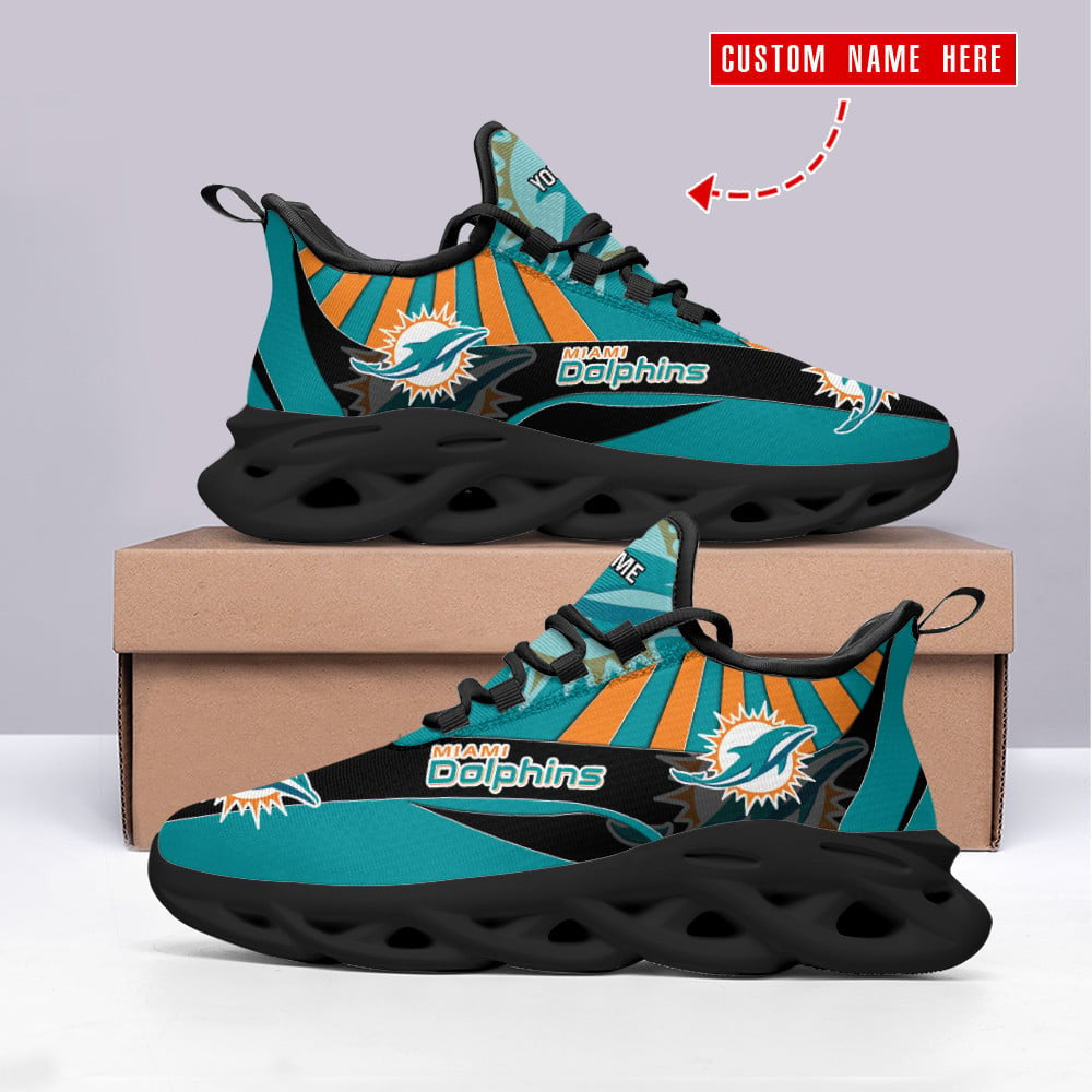Miami Dolphins Personalized Yezy Running Sneakers SPD451